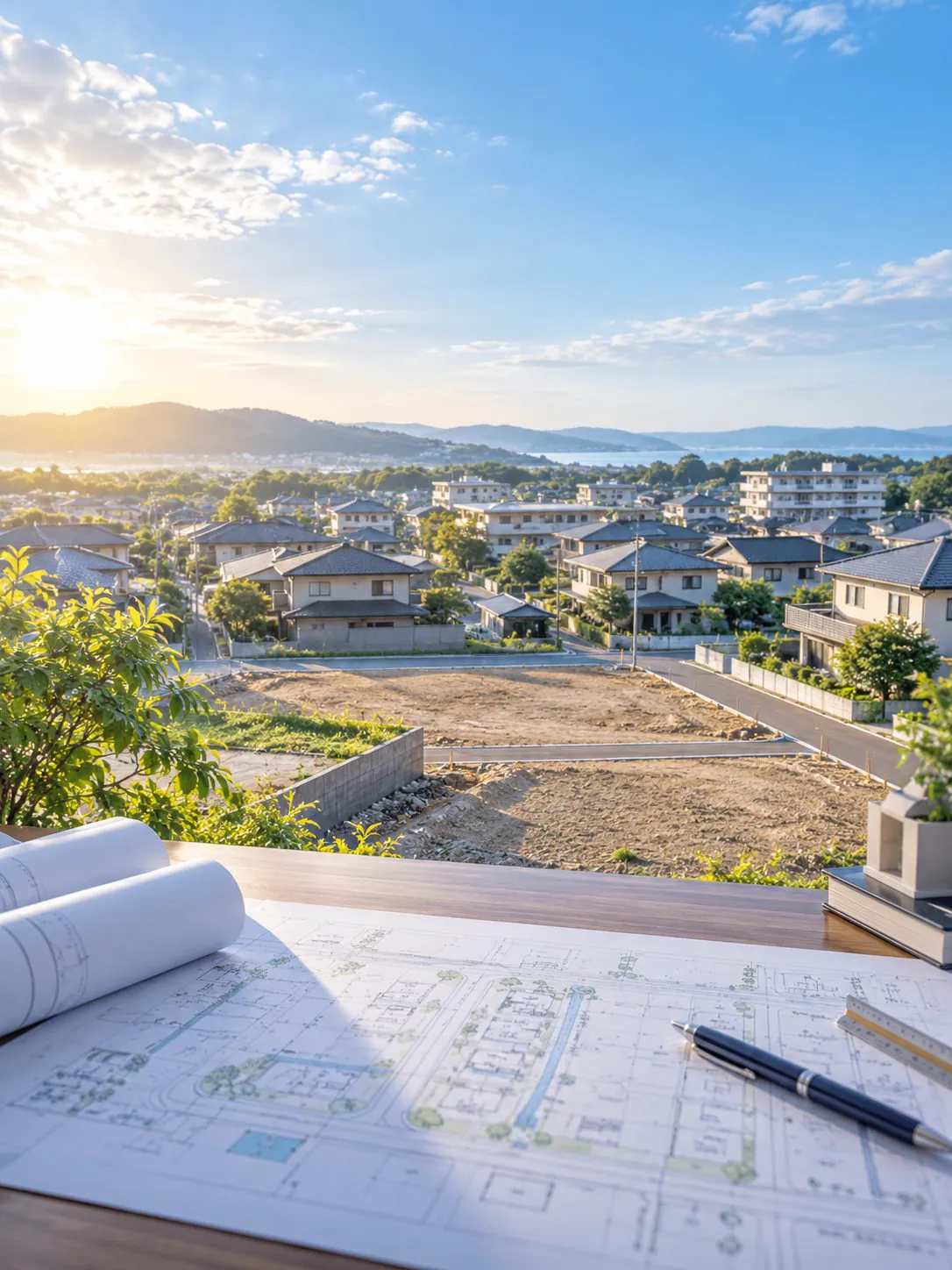 朝の住宅街
